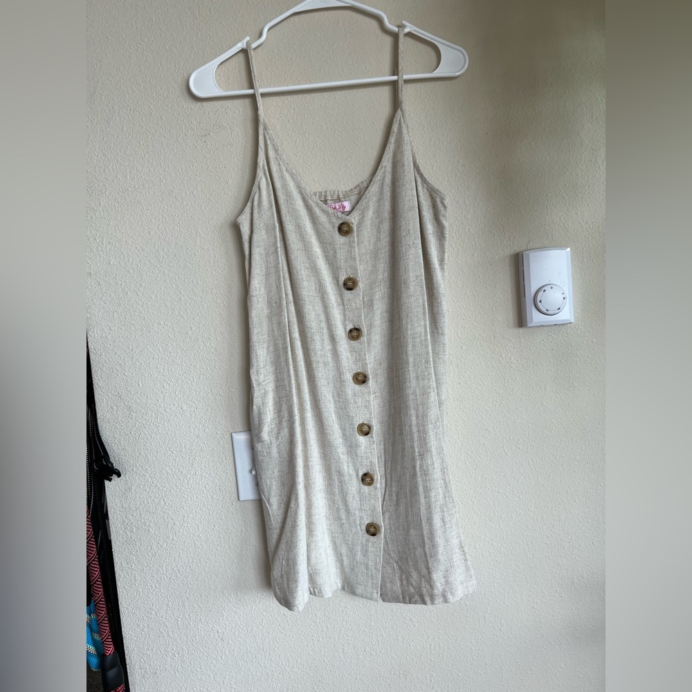 Womens linen dress with pockets